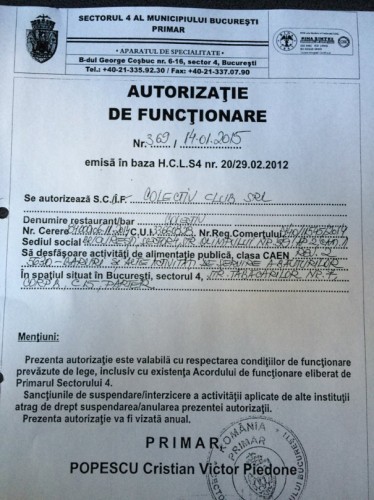 autorizatie-functionare colectiv - Ziarul National
