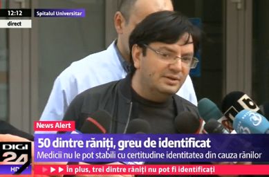 Incendiul din club. Banicioiu, la Universitar: Trei pacienti, externati. Mai multi medici israelieni au venit sa ajute