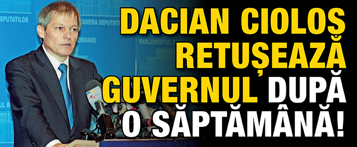 Ciolos retuseaza guvernul dupa o saptamana