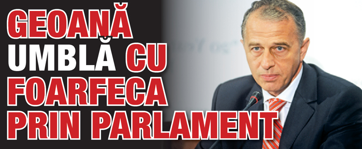 Geoana umbla cu foarfeca prin Parlament