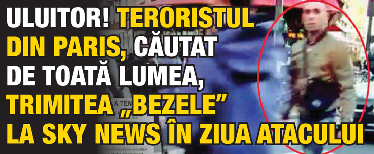 Teroristul din Paris, cautat de toata lumea, facea „bezele” la Sky News in ZIUA ATACULUI!