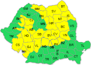 harta cod galben ninsori ploi - Ziarul National