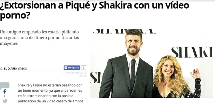 Pique si Shakira, santajati de menajera