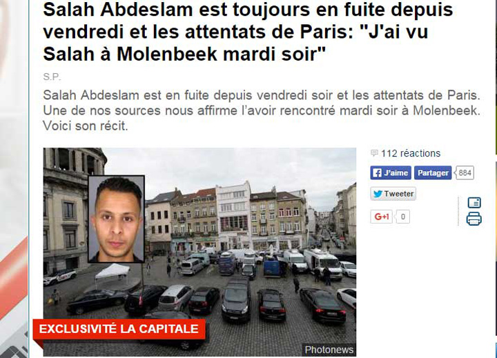 Salah sta ascuns in Molenbeek si are mustrari de constiinta