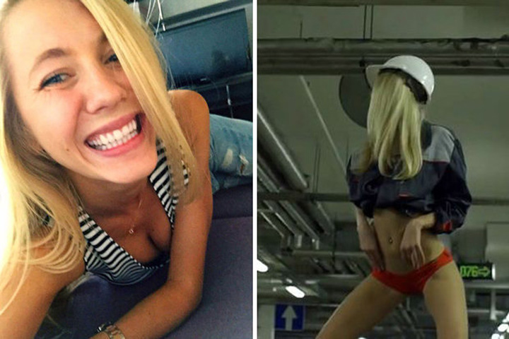 Numar de striptease, intr-o rafinarie de petrol din Rusia