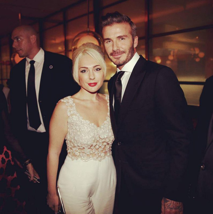 Giulia Nahmany  s-a lipit de David Beckham