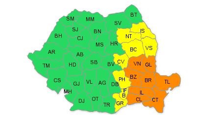 Bucurestiul si Ilfov ies din codul portocaliu de ninsoare si viscol. Avertizarea se mentine pentru 8 judete ale tarii