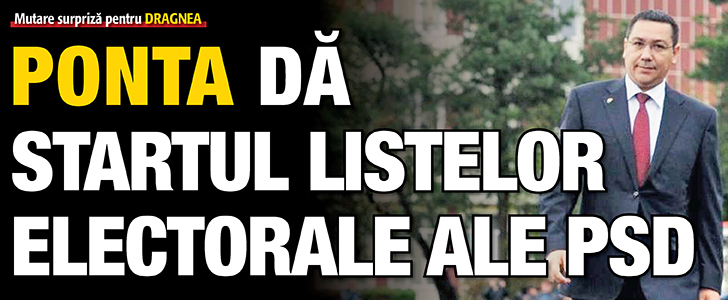Ponta da startul listelor electorale ale PSD