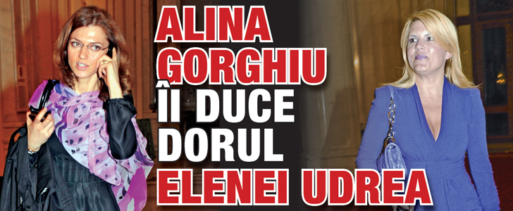 Alina Gorghiu ii duce dorul Elenei Udrea