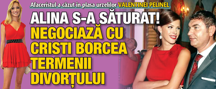Alina s-a saturat! Negociaza cu Cristi Borcea termenii divortului!
