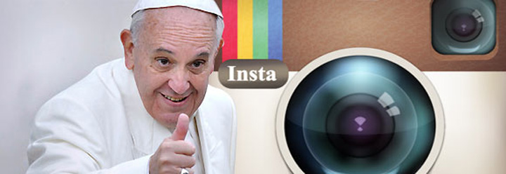 Papa debarca pe Instagram sub numele Franciscus