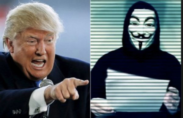 Anonymous ii declara razboi total lui Donald Trump