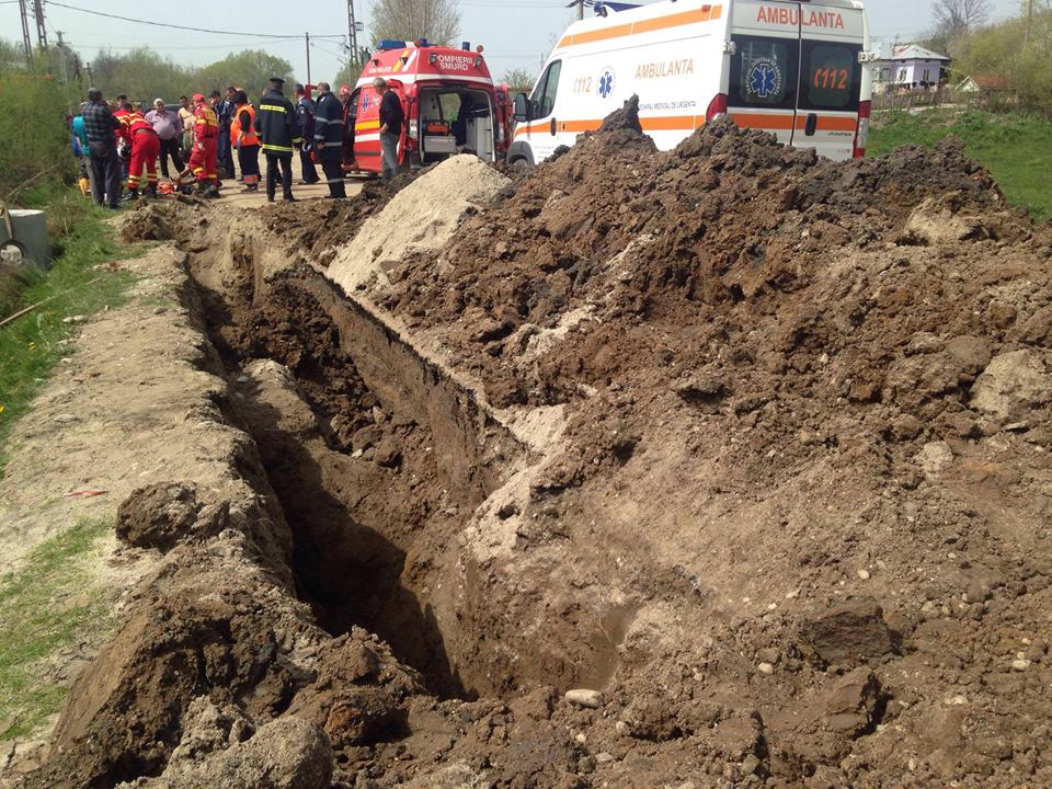 Muncitor prins sub un mal de pamant in Bucuresti