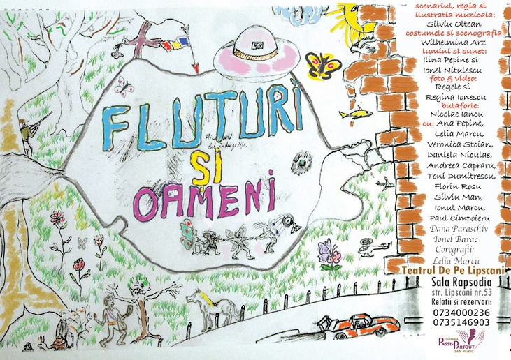 Vreti sa mergeti cu cei mici la teatru? Sunteti invitati sa vedeti „Fluturi si oameni”!