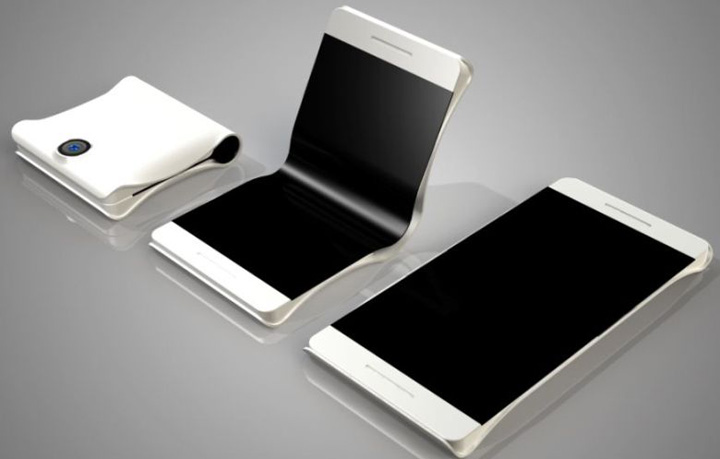Smartphone cu ecran pliabil de la Samsung