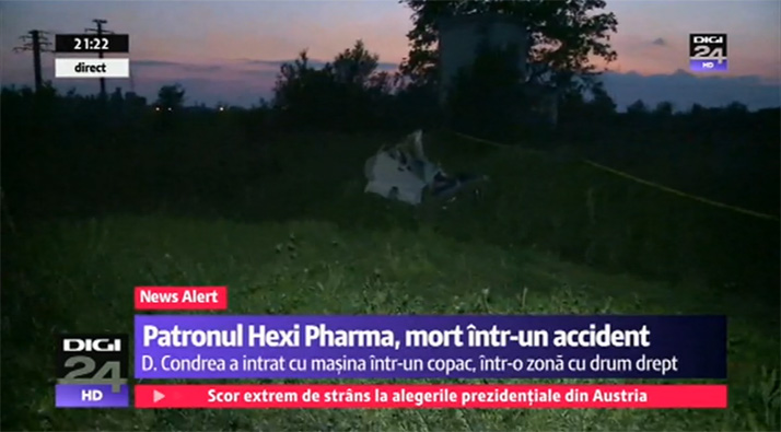 Patronul Hexi Pharma, mort intr-un accident rutier