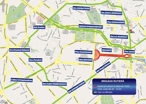 Un cros aduce restrictii in trafic, sambata, pe Bulevardul Unirii