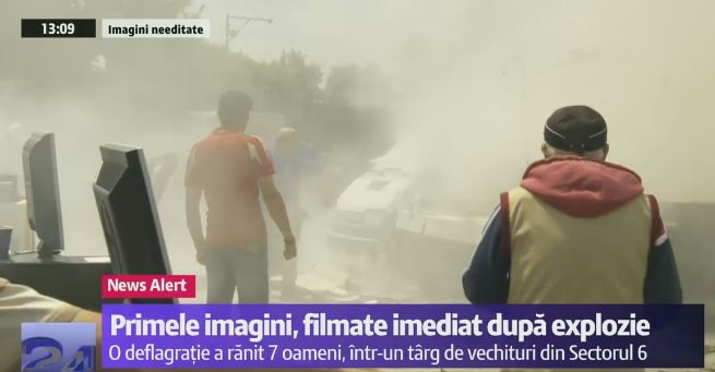 Explozie in Capitala: sapte raniti, in zona Valea Cascadelor