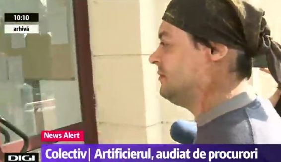Al doilea artificier din Colectiv ajunge in fata procurorilor
