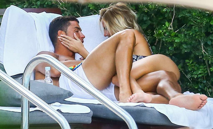 Soc la Miami: Cristiano Ronaldo, fericit in compania unei femei!
