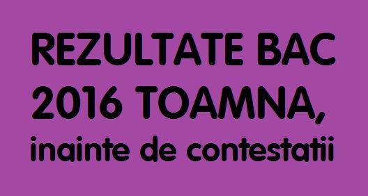 BAC 2016, sesiunea de toamna: Primele note, afisate. Cand se pot depune contestatii
