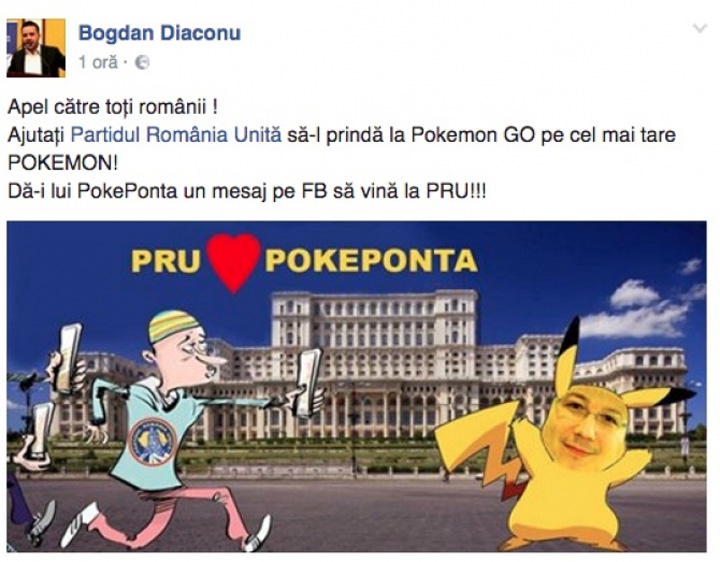 Victor Ponta, Pokemon-sef la PRU