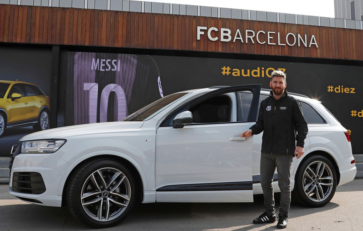 Messi si Suarez, calare pe Audi Q7