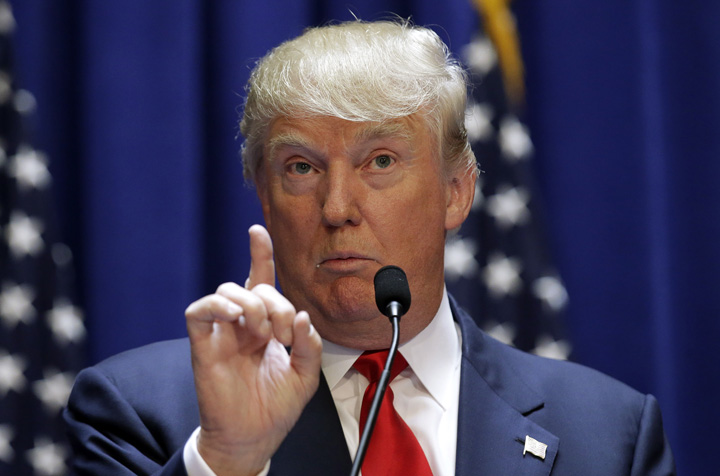 U.S. Republican presidential candidate Trump makes a point as he formally announces his campaign for the 2016 Republican presidential nomination at Trump Tower in New York - Ziarul National