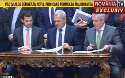 Sefii PSD-ALDE au semnat protocolul de guvernare. Vor sa mearga in echipa la consultari