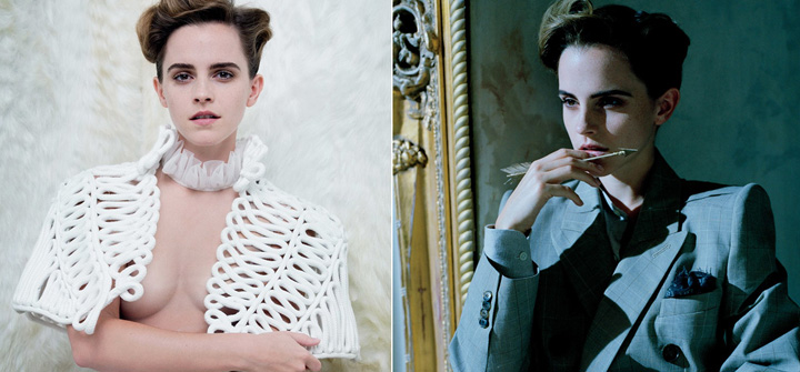 Emma Watson pozeaza topless in Vanity Fair!