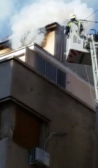 Incendiu intr-un bloc in centrul Capitalei