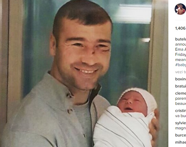 Lucian Bute a impartasit fanilor marea sa bucurie: e tatic de fetita! 
