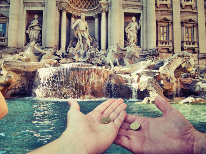 1,4 milioane de euro pe an, stransi din Fontana di Trevi de la Roma