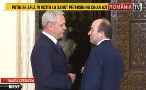 Dragnea si Toader au schimbat cateva vorbe chiar la Cotroceni