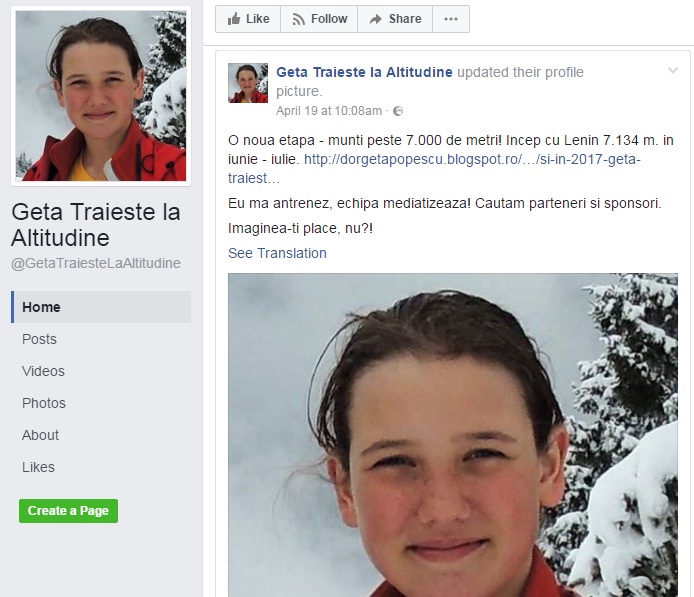 Copila-campioana ucisa de avalansa din Retezat, ultimul mesaj postat 