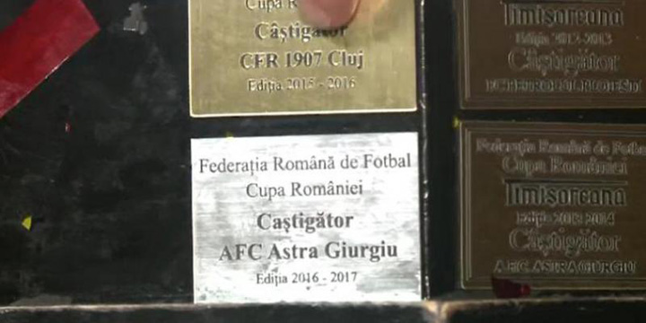 Cupa Romaniei, castigata de Voluntari, era pregatita numai pentru Astra