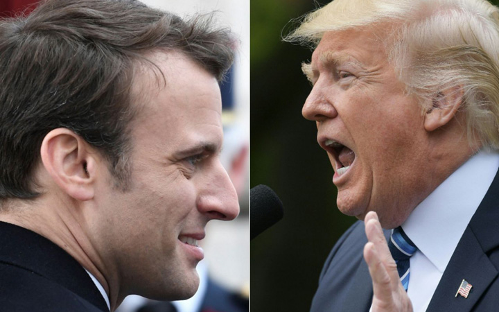 Prima intalnire Macron-Trump