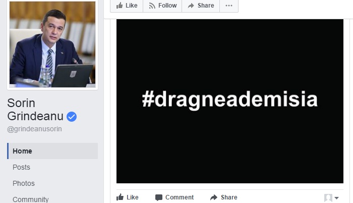 Grindeanu reia ideea, dar cu hashtag: „#dragneademisia”!