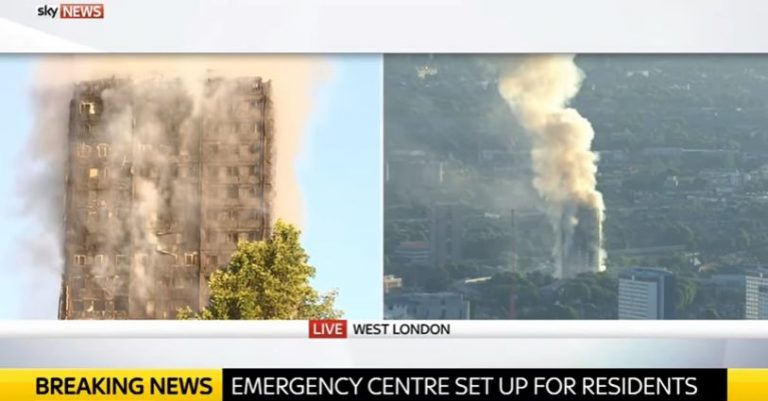 Incendiu devastator intr-un bloc-turn din Londra: 6 morti si zeci de raniti (VIDEO)