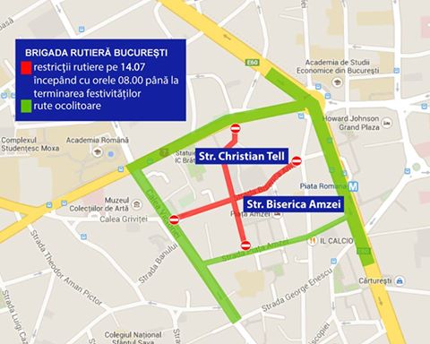 Atentie, soferi! Se anunta restrictii de circulatie, vineri, in centrul Capitalei