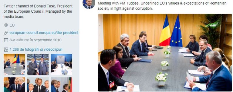 Mesajul lui Tusk, dupa intrevederea cu premierul Tudose