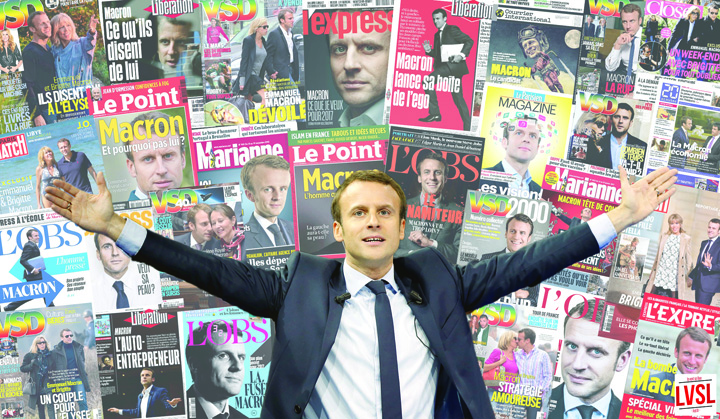 Macron isi face trust media