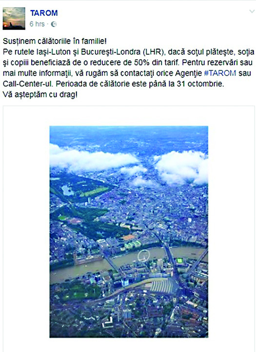 La Tarom „sotul plateste”!