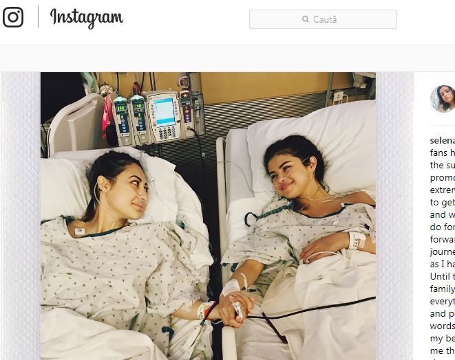 Selena Gomez si-a anuntat fanii ca suferit un transplant de rinichi