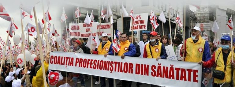 Sindicalistii din Sanatate picheteaza Ministerul Muncii