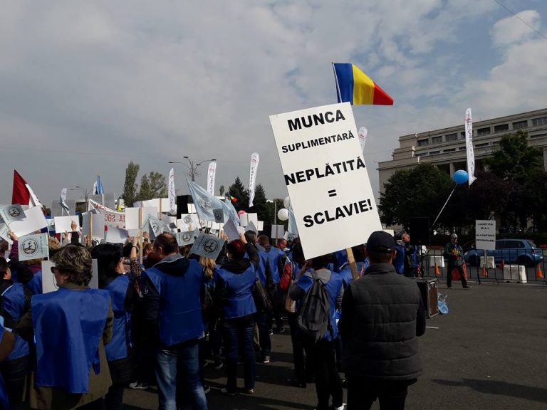 Protest la Guvern. Ce s-a anuntat dupa discutiile Tudose-sindicate