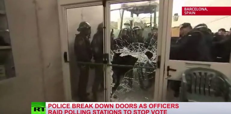 Incidente in timpul referendumului din Catalonia  (VIDEO)