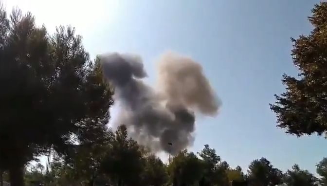 Avion prabusit dupa participarea la parada de Ziua Spaniei (VIDEO)