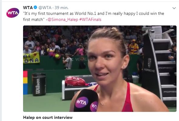 Simona, toata un zambet dupa victoria de la Singapore: „Am jucat bine!”