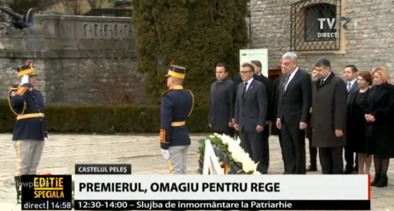 Premierul Tudose si ministrii Cabinetului sau au adus un omagiu Regelui Mihai, la Peles